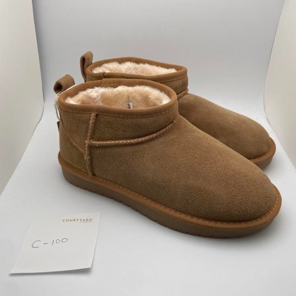 CUSHIONAIRE Women's Cozy pull on boot CHESTNUT-8 - Picture 2 of 6